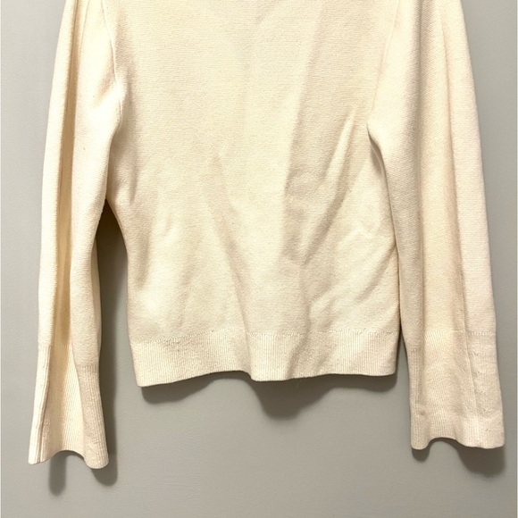 j. crew • white cream button up bell sleeve knit sweater cardigan - Picture 12 of 16